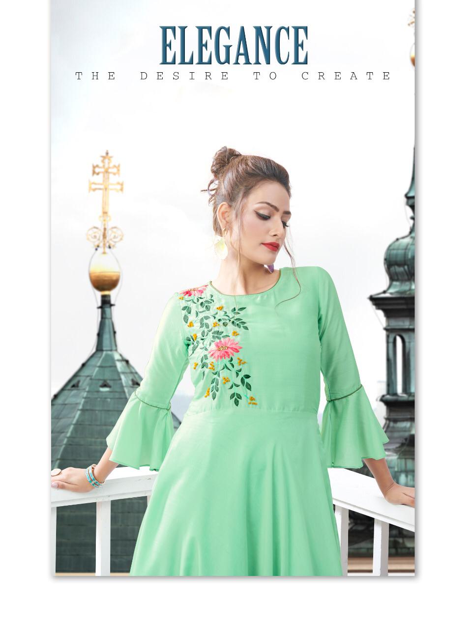 Ladies Flavour Diss Miss Party Wear Kurtis With Inner Kurtis Collection.