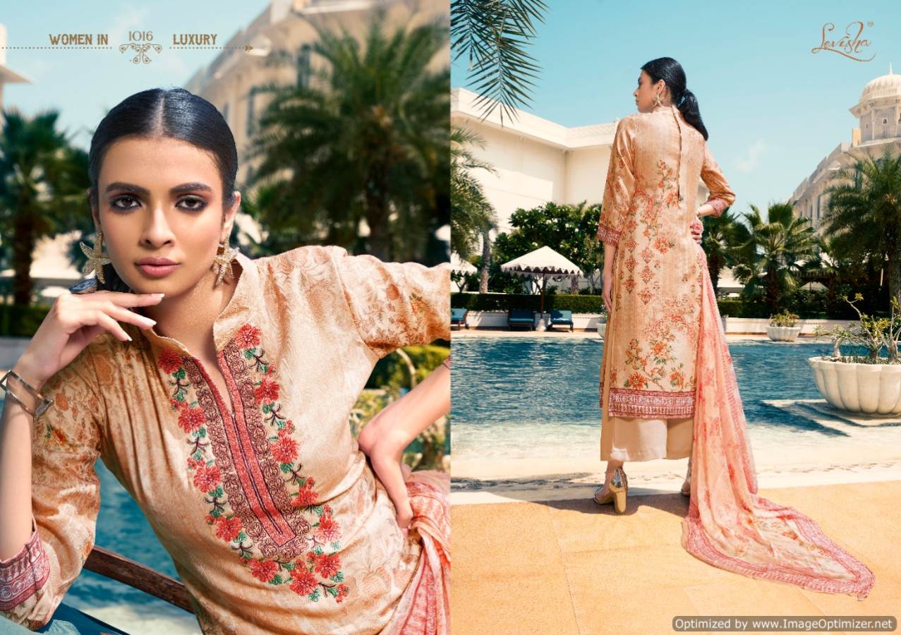 Levisha Present Mausin Pure Pashmina Printed Dress Material Catalogue