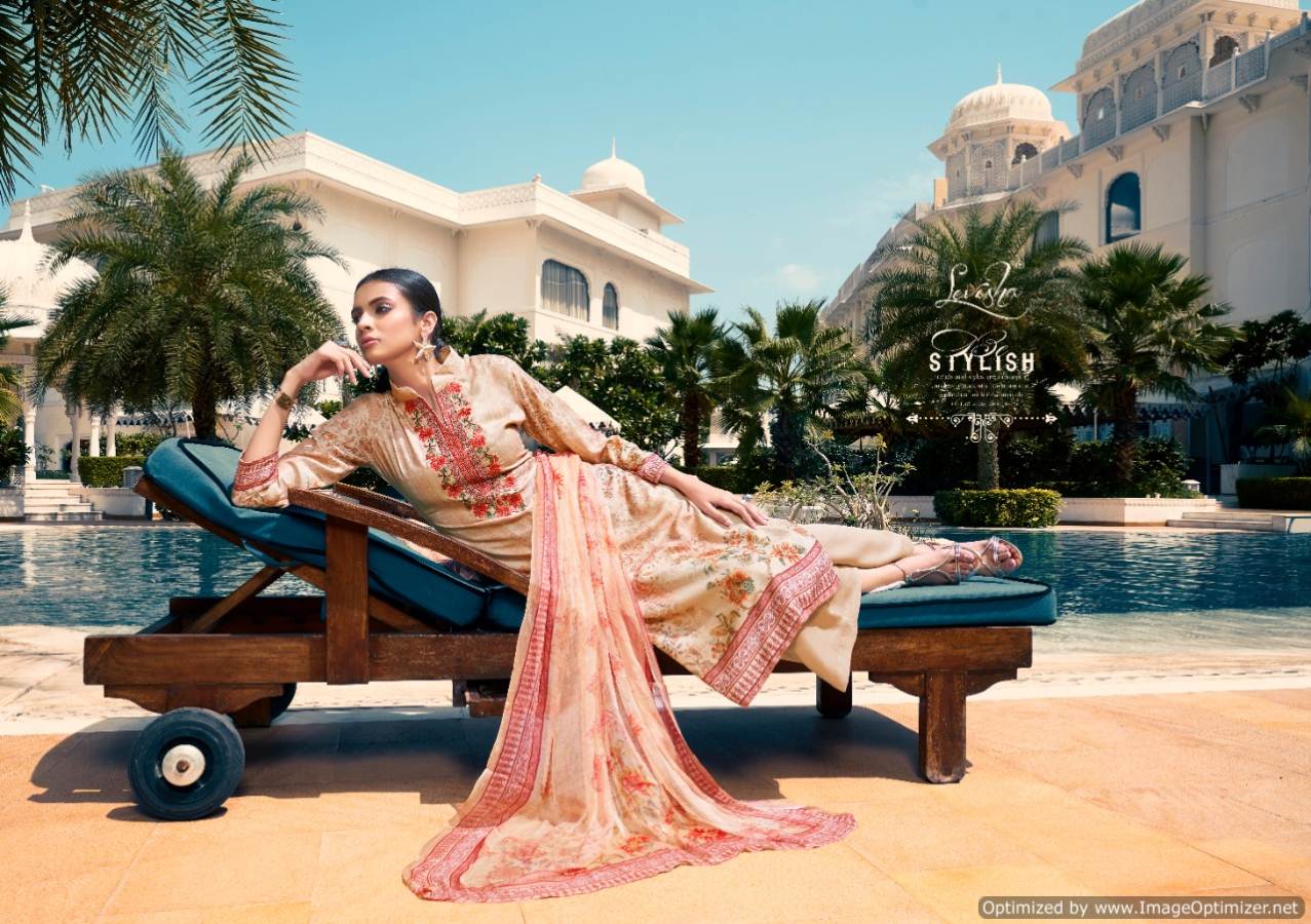Levisha Present Mausin Pure Pashmina Printed Dress Material Catalogue