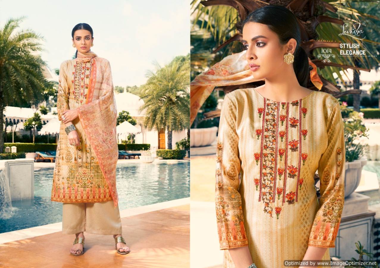 Levisha Present Mausin Pure Pashmina Printed Dress Material Catalogue