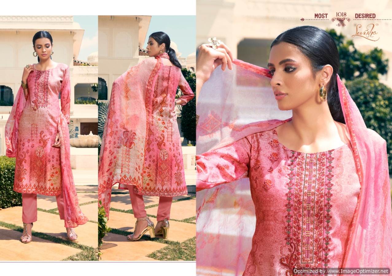 Levisha Present Mausin Pure Pashmina Printed Dress Material Catalogue