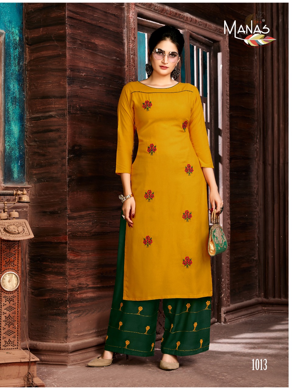 Manas Present Anishka Vol 3 Designers Festival Wear Kurtis And Plazzo Collection.