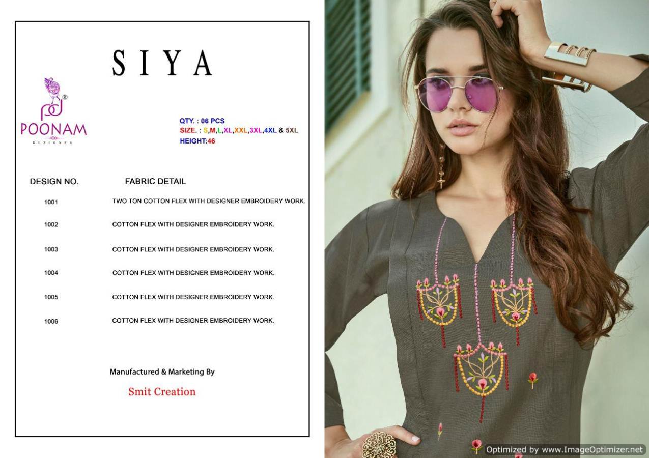 Poonam By Siya Casual Wear Kurti Collection