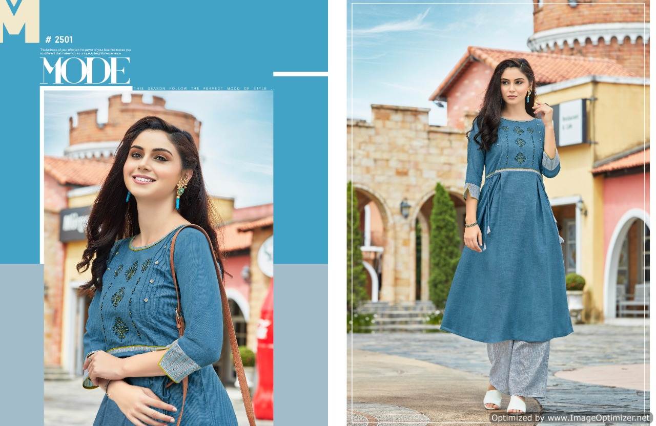 Rangoon Present Dream Line Western Style Kurti With Bottom Collection.