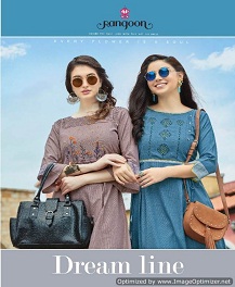 Rangoon Present Dream Line Western Style Kurti With Bottom Collection.