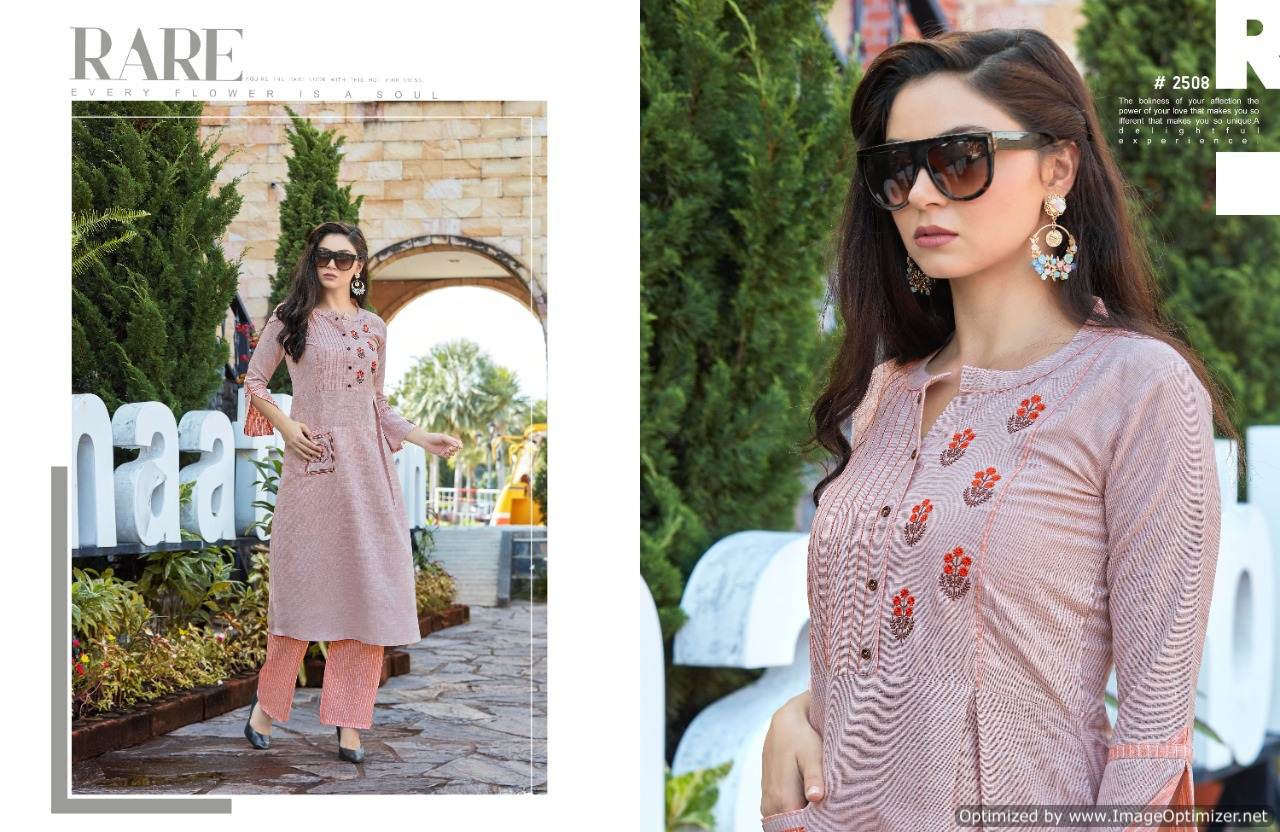 Rangoon Present Dream Line Western Style Kurti With Bottom Collection.
