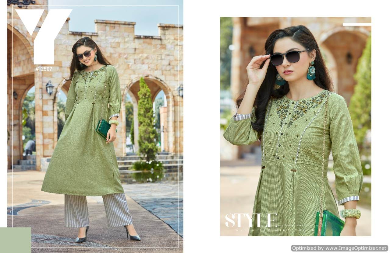 Rangoon Present Dream Line Western Style Kurti With Bottom Collection.