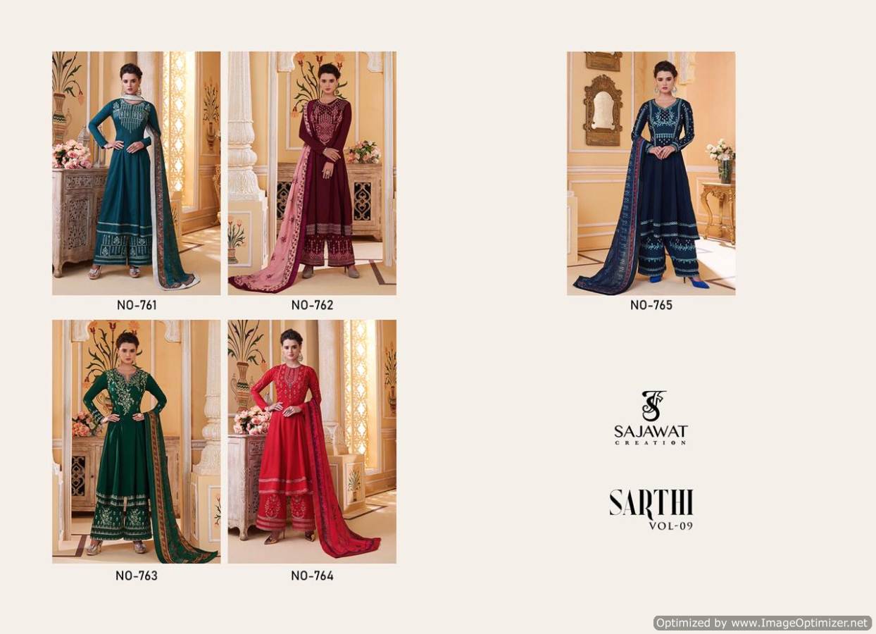 Sajawat Present Sarthi Vol 9 Festival Wear Salwar Kameez Catalogue