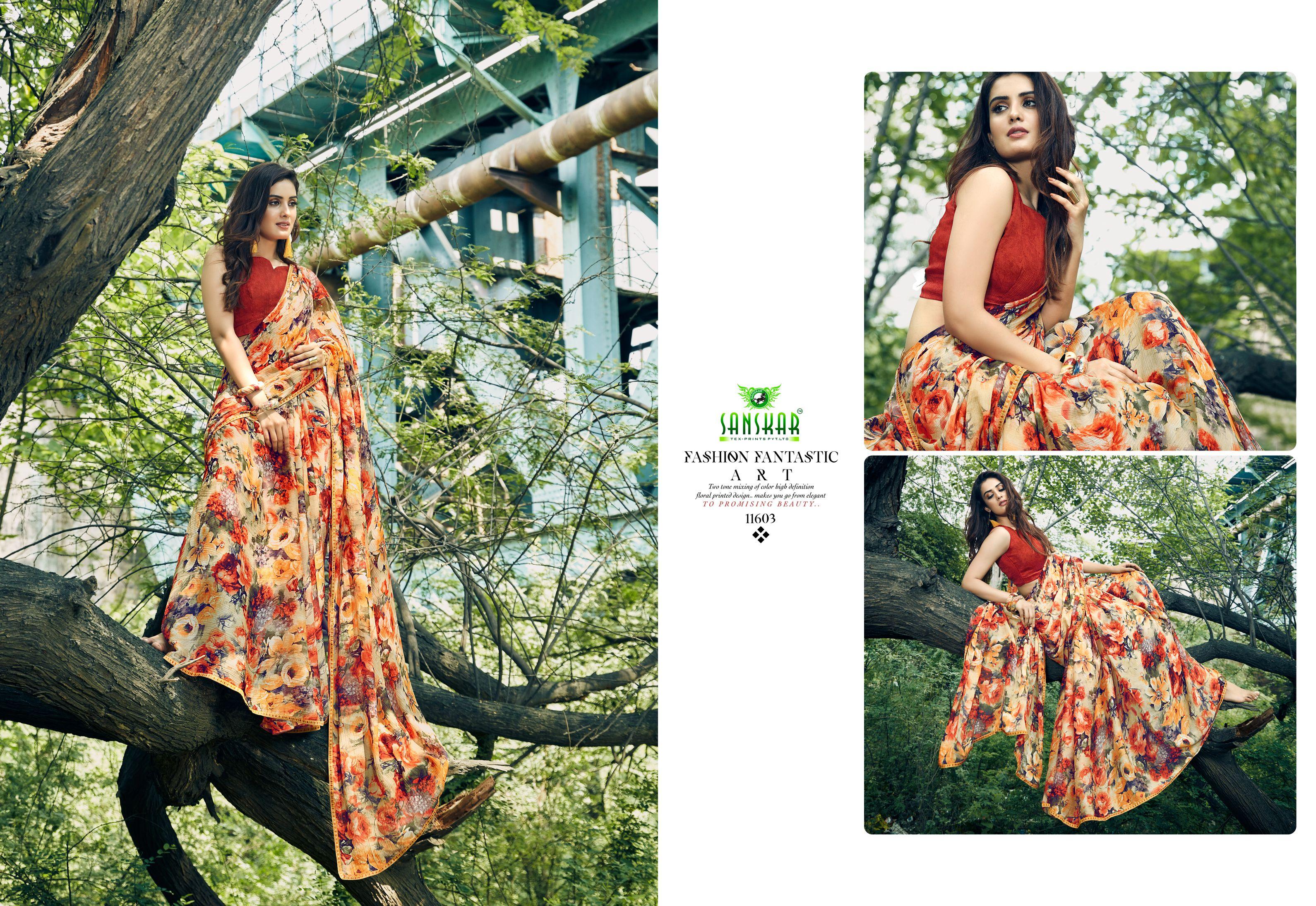Sanskar By Gulabo Casual Wear Printed Saree Collection