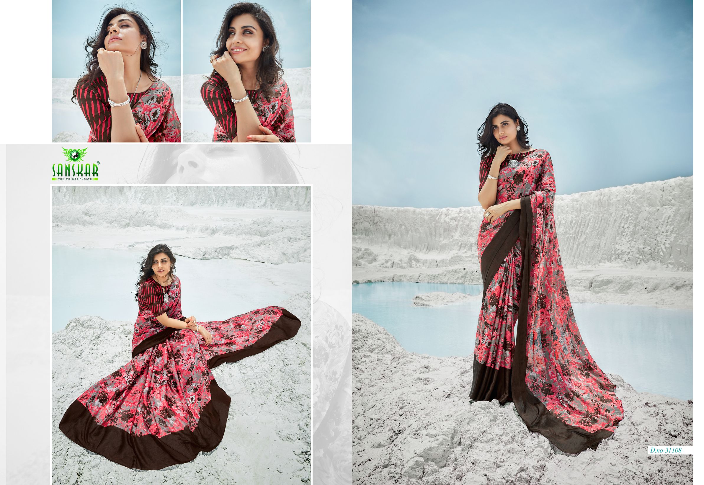 Sanskar Present Sunahari Casual Wear Printed Saree Collection