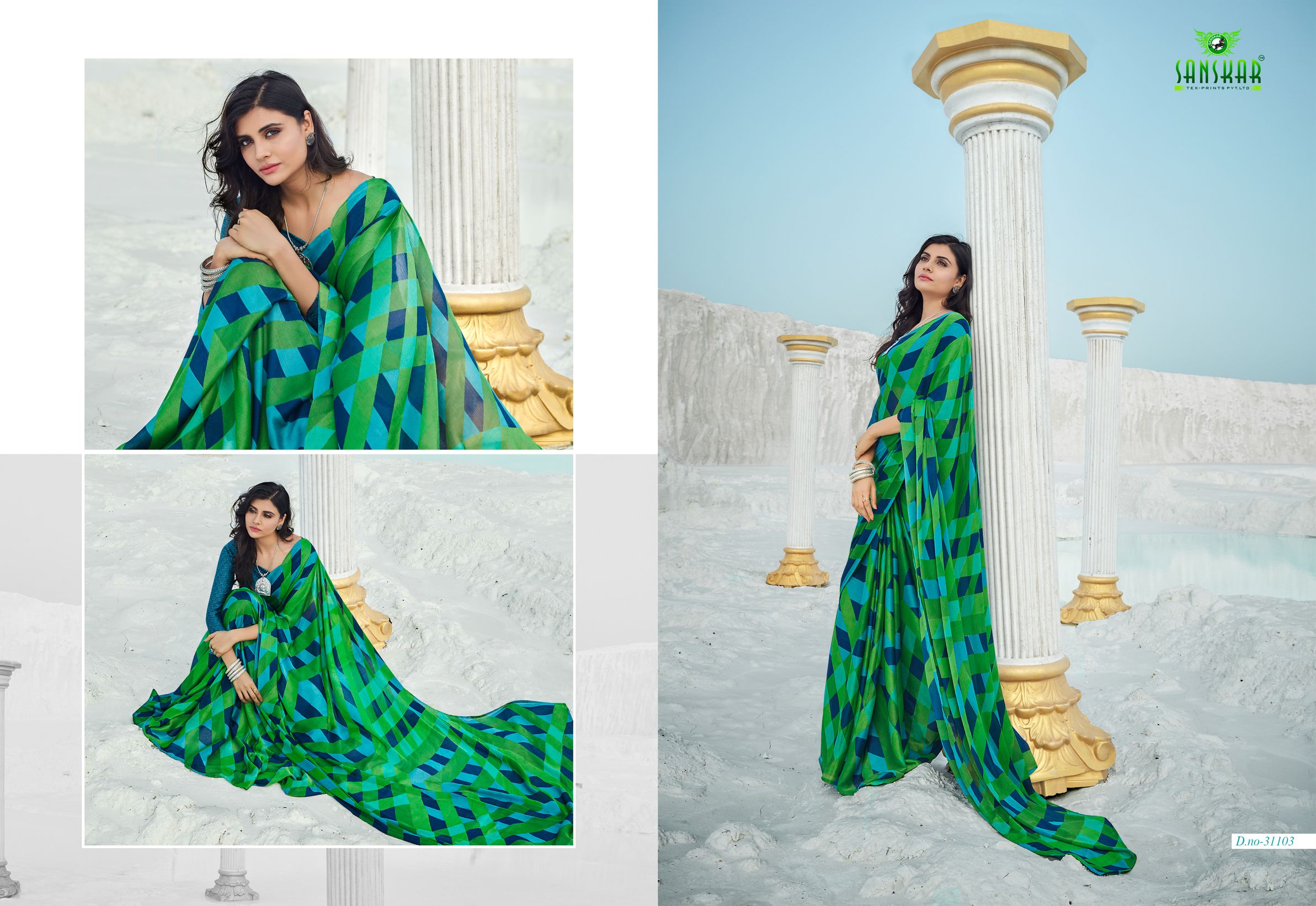 Sanskar Present Sunahari Casual Wear Printed Saree Collection