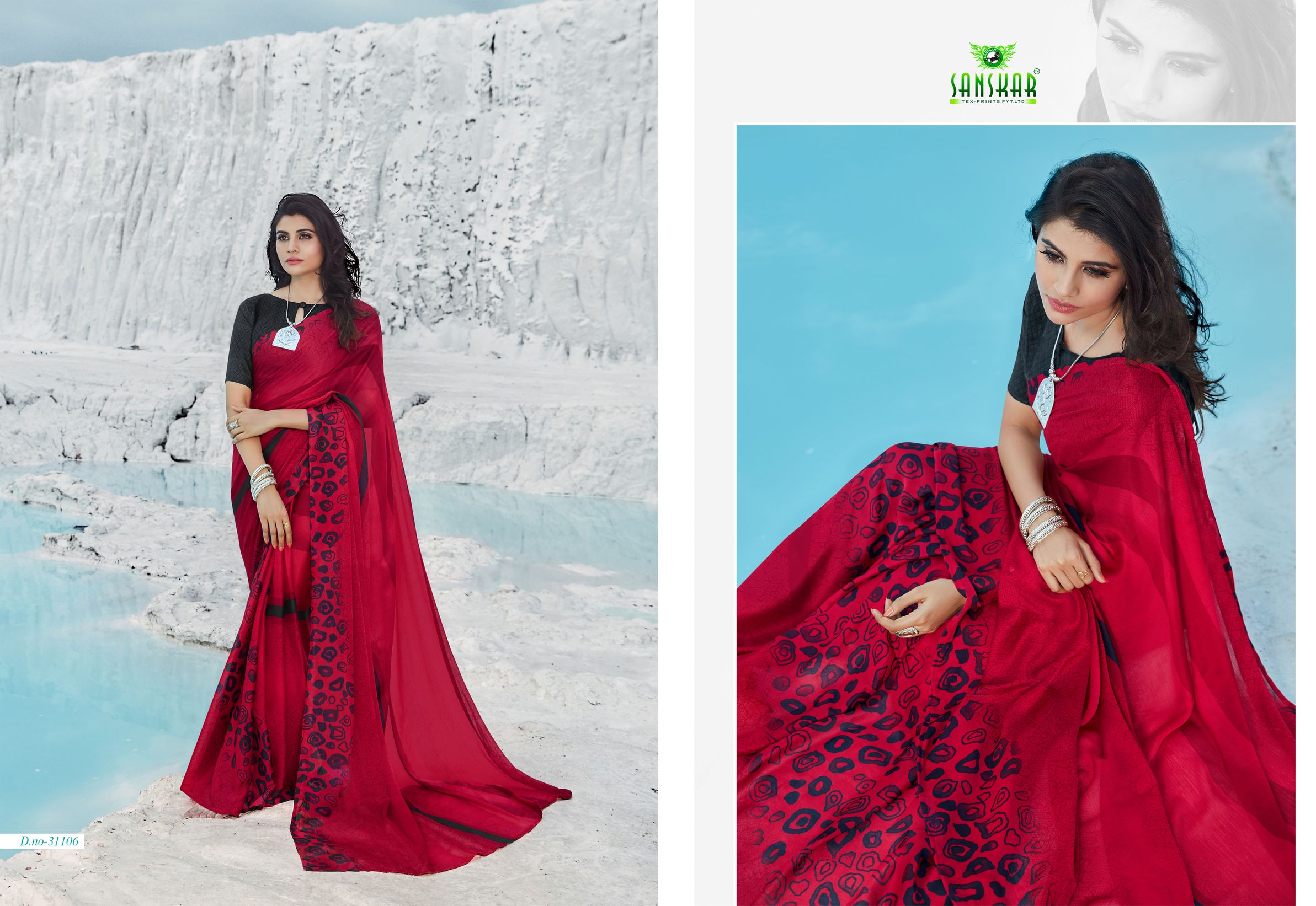 Sanskar Present Sunahari Casual Wear Printed Saree Collection