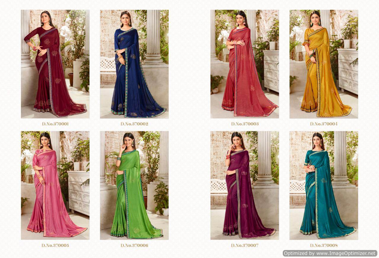 Saroj Silk Touch Designer Vichitra Silk Heavy Sarees Collection