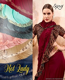 Saroj By Hot Lady Imported Heavy Lycra Designer Sarees Collection.