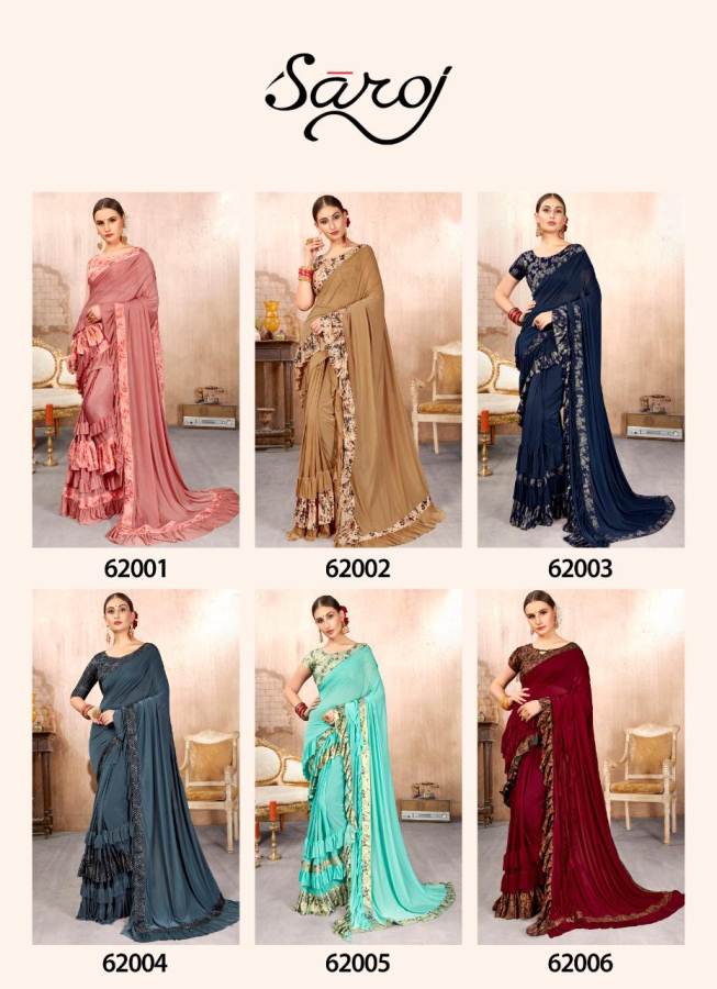 Saroj By Hot Lady Imported Heavy Lycra Designer Sarees Collection.