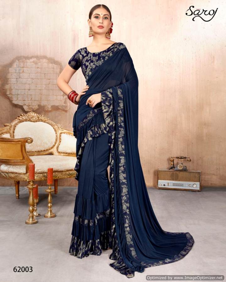 Saroj By Hot Lady Imported Heavy Lycra Designer Sarees Collection.