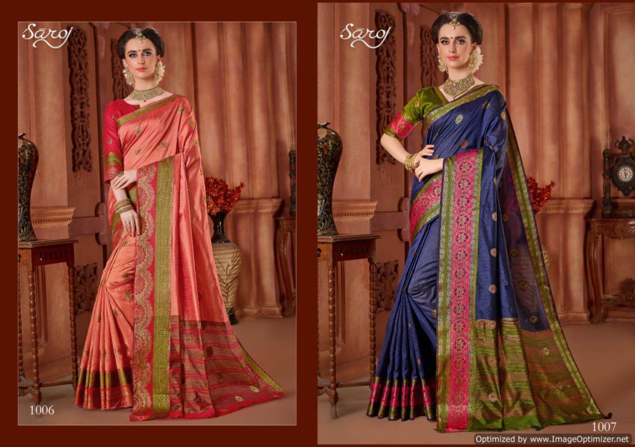 Saroj By Shaurya Weaving Silk Designer Saree Collection.