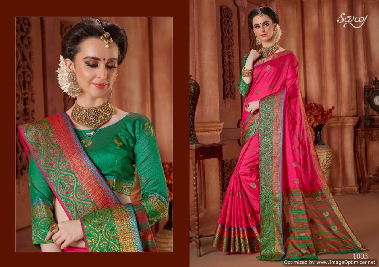 Saroj By Shaurya Weaving Silk Designer Saree Collection.