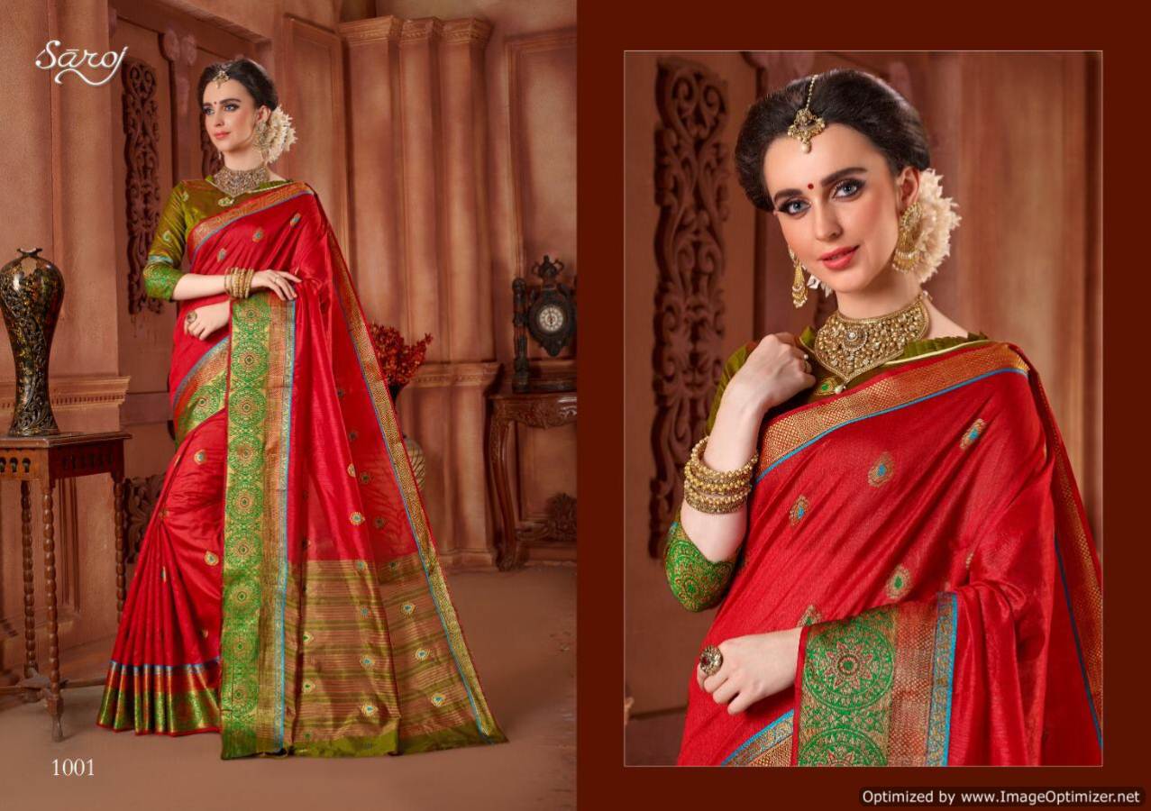 Saroj By Shaurya Weaving Silk Designer Saree Collection.