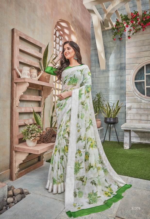 Shangrila By Flora Casual Wear Linen Sarees Catalogue