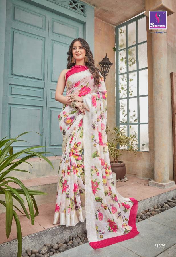 Shangrila By Flora Casual Wear Linen Sarees Catalogue