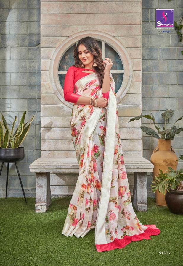 Shangrila By Flora Casual Wear Linen Sarees Catalogue