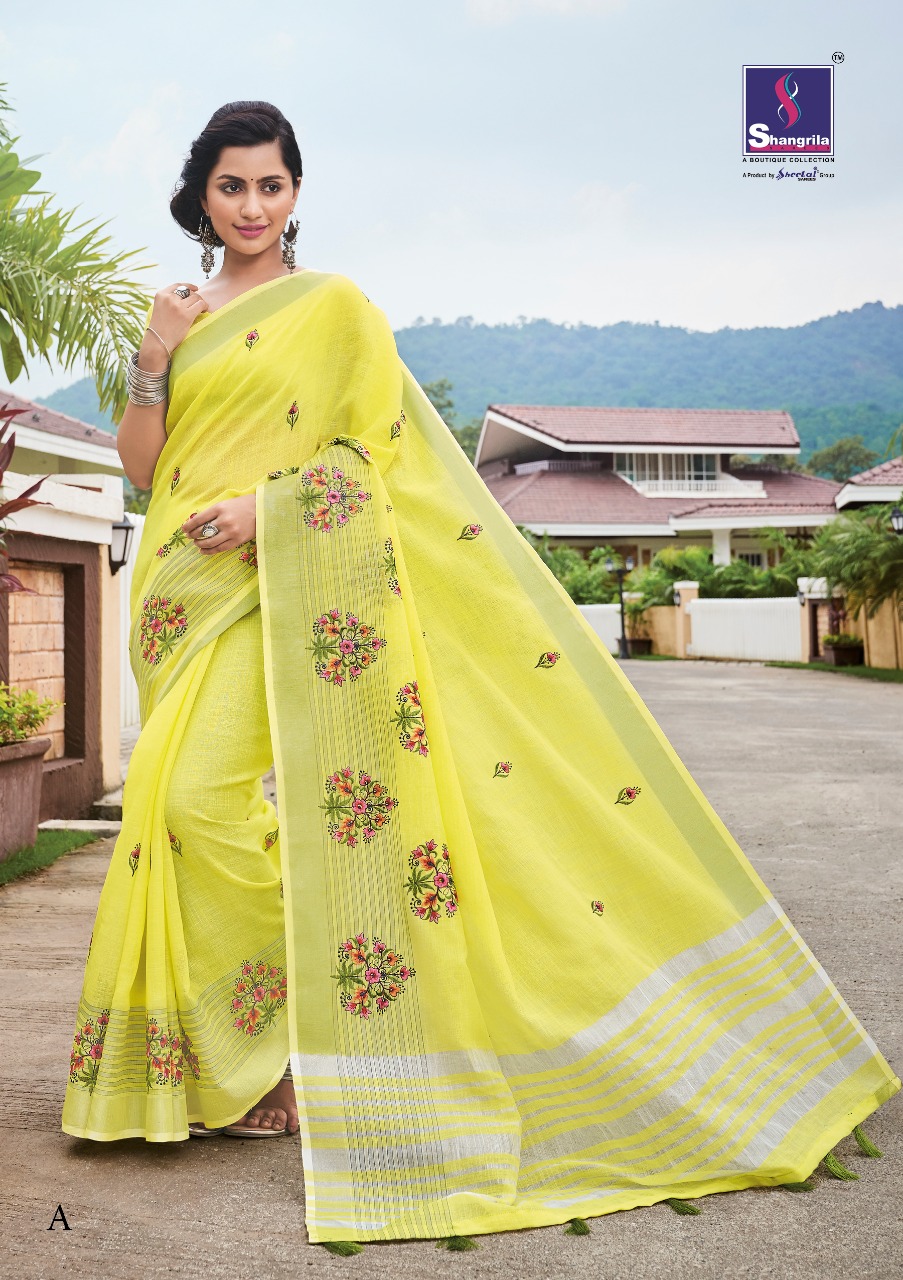 Shangrila By Madhumati Linen New Linen Saree Catalogue