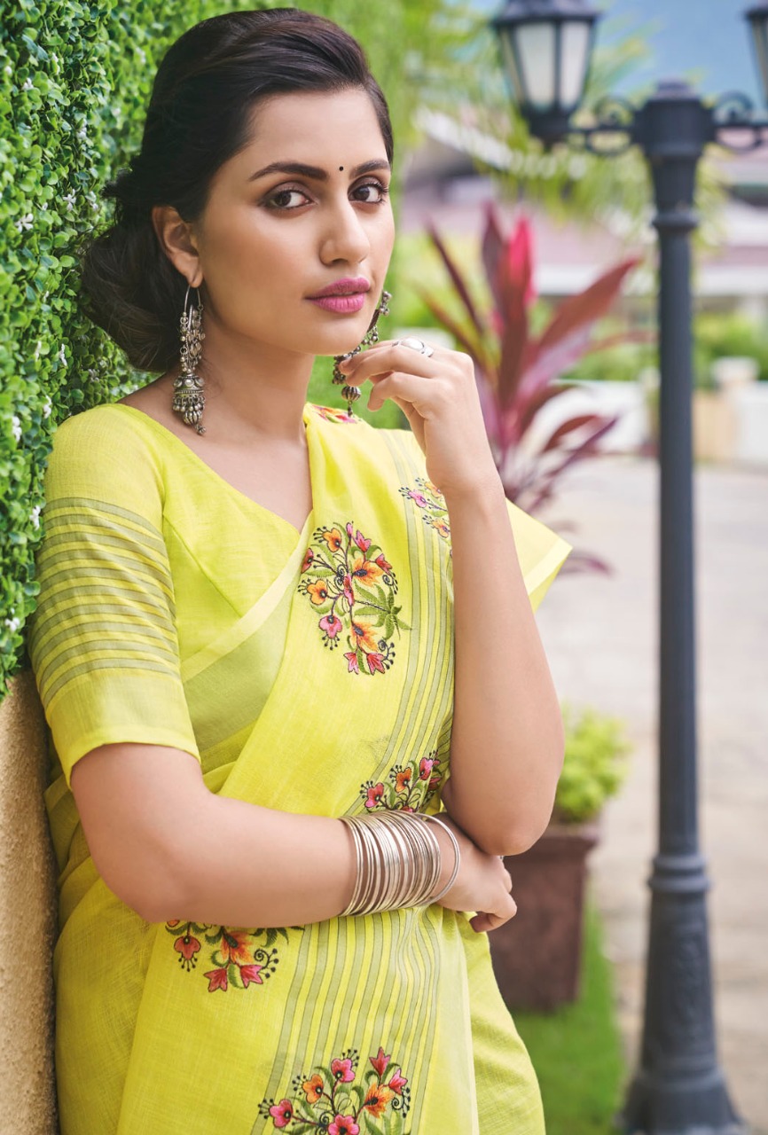 Shangrila By Madhumati Linen New Linen Saree Catalogue