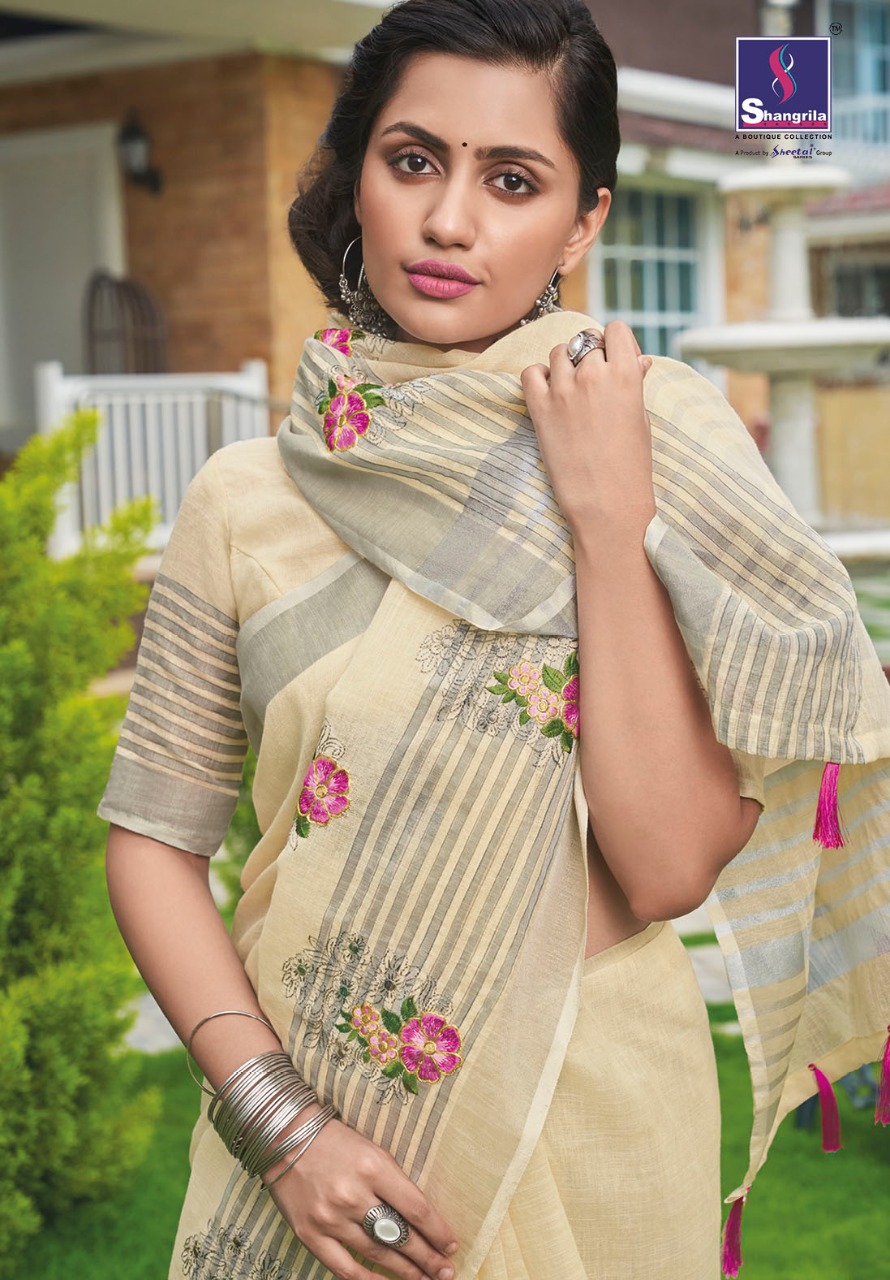 Shangrila By Madhumati Linen New Linen Saree Catalogue