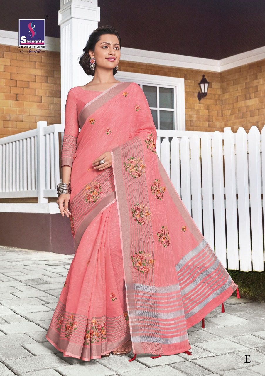 Shangrila By Madhumati Linen New Linen Saree Catalogue