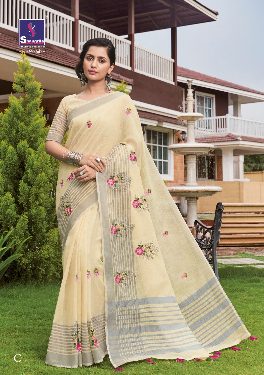 Shangrila By Madhumati Linen New Linen Saree Catalogue