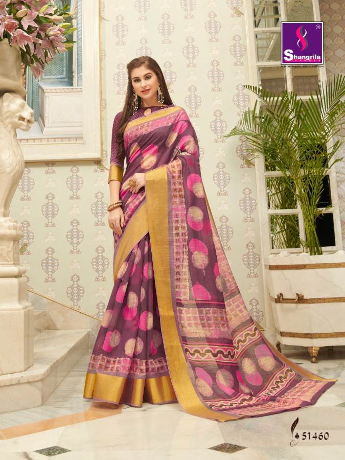Shangrila By Saloni Linen Rich Collection Of Linen Sarees Catalogue