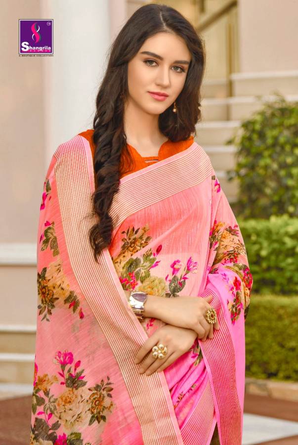 Shangrila Present Jaipuri Linen Vol 2 Party Wear Linen Sarees Collection
