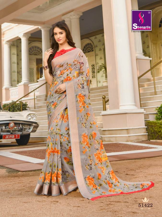 Shangrila Present Jaipuri Linen Vol 2 Party Wear Linen Sarees Collection