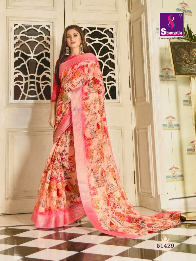 Shangrila Present Jaipuri Linen Vol 2 Party Wear Linen Sarees Collection