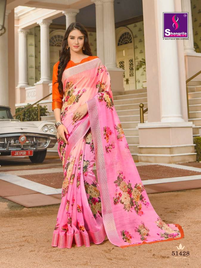 Shangrila Present Jaipuri Linen Vol 2 Party Wear Linen Sarees Collection