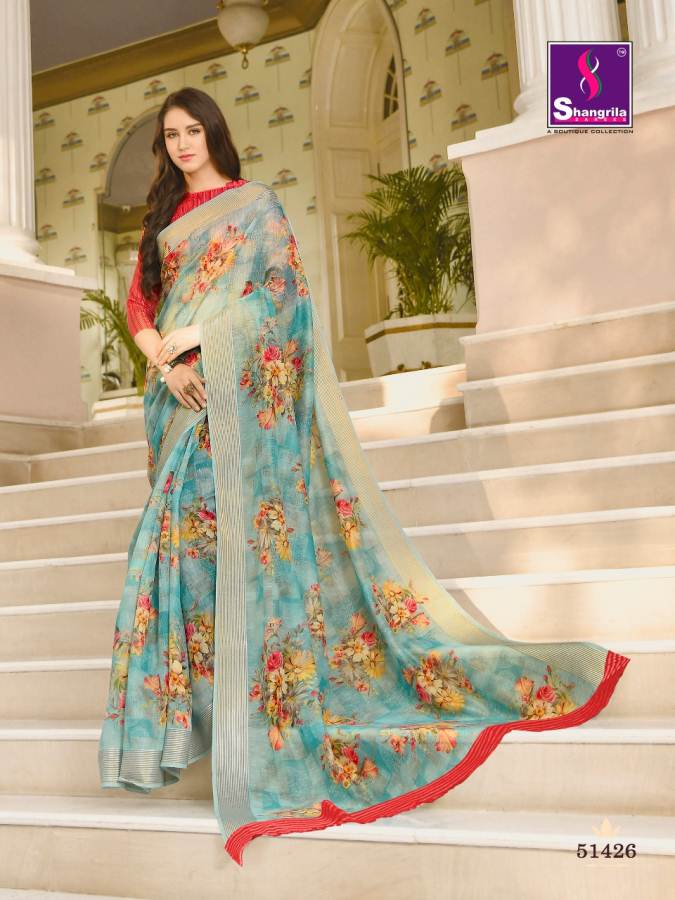 Shangrila Present Jaipuri Linen Vol 2 Party Wear Linen Sarees Collection