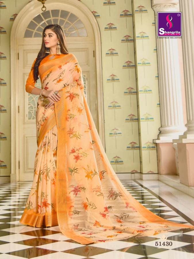 Shangrila Present Jaipuri Linen Vol 2 Party Wear Linen Sarees Collection