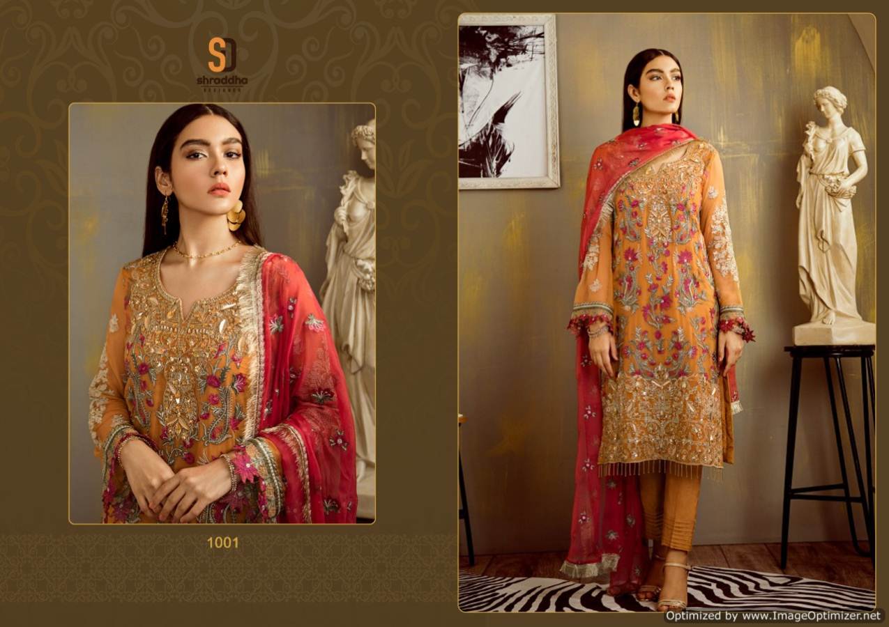 Shraddha Erwann Faux Georgette Pakistani Suits Collection