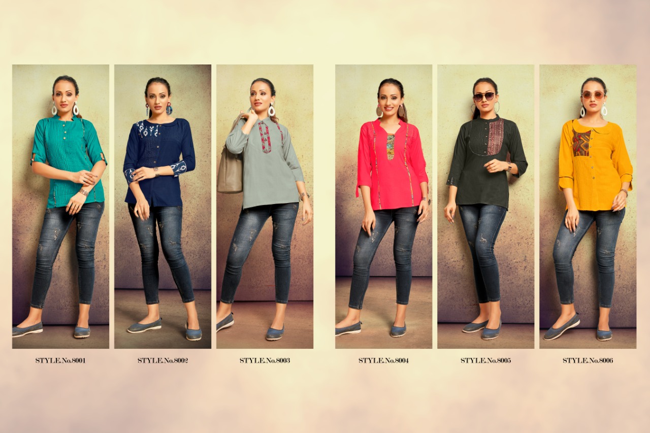 Sitka Present Tik Tok Casual Wear Printed Short Tops Collection