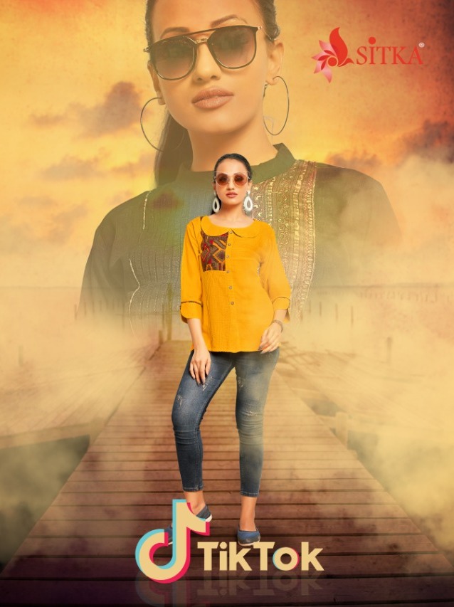 Sitka Present Tik Tok Casual Wear Printed Short Tops Collection
