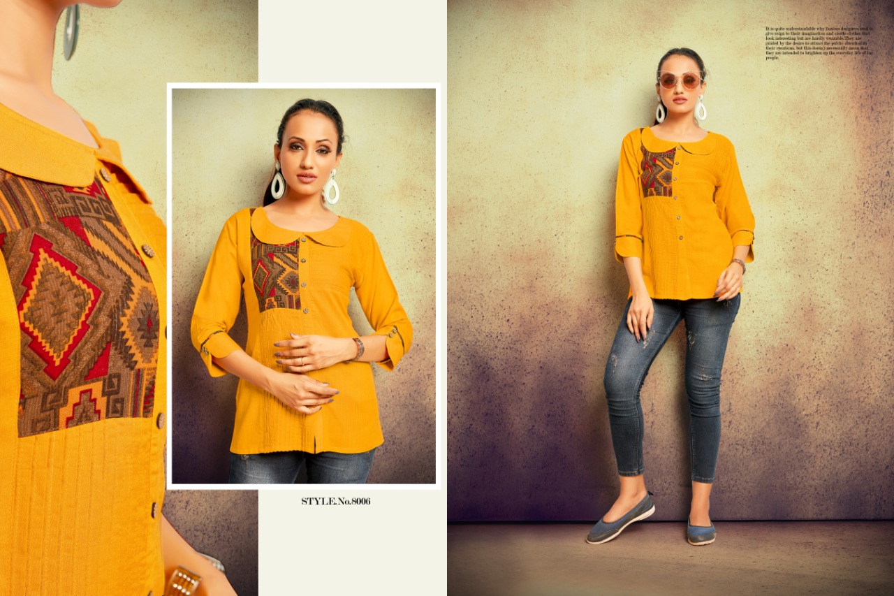 Sitka Present Tik Tok Casual Wear Printed Short Tops Collection
