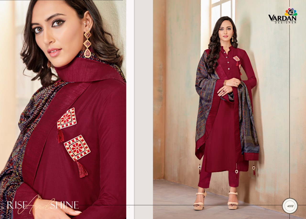 Vardan Designer Kanishka Vol 1 Fesival Wear Kurtis, Bottom And Dupatta Collection.