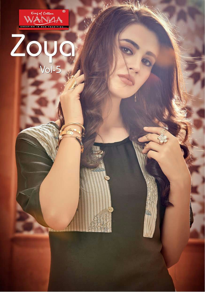 Wanna By Zoya Vol 5 Running Wear Printed Rayon Kurtis Catalogue.