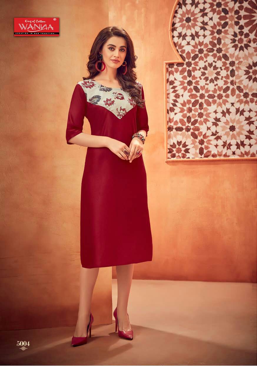 Wanna By Zoya Vol 5 Running Wear Printed Rayon Kurtis Catalogue.