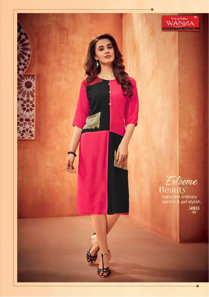 Wanna By Zoya Vol 5 Running Wear Printed Rayon Kurtis Catalogue.