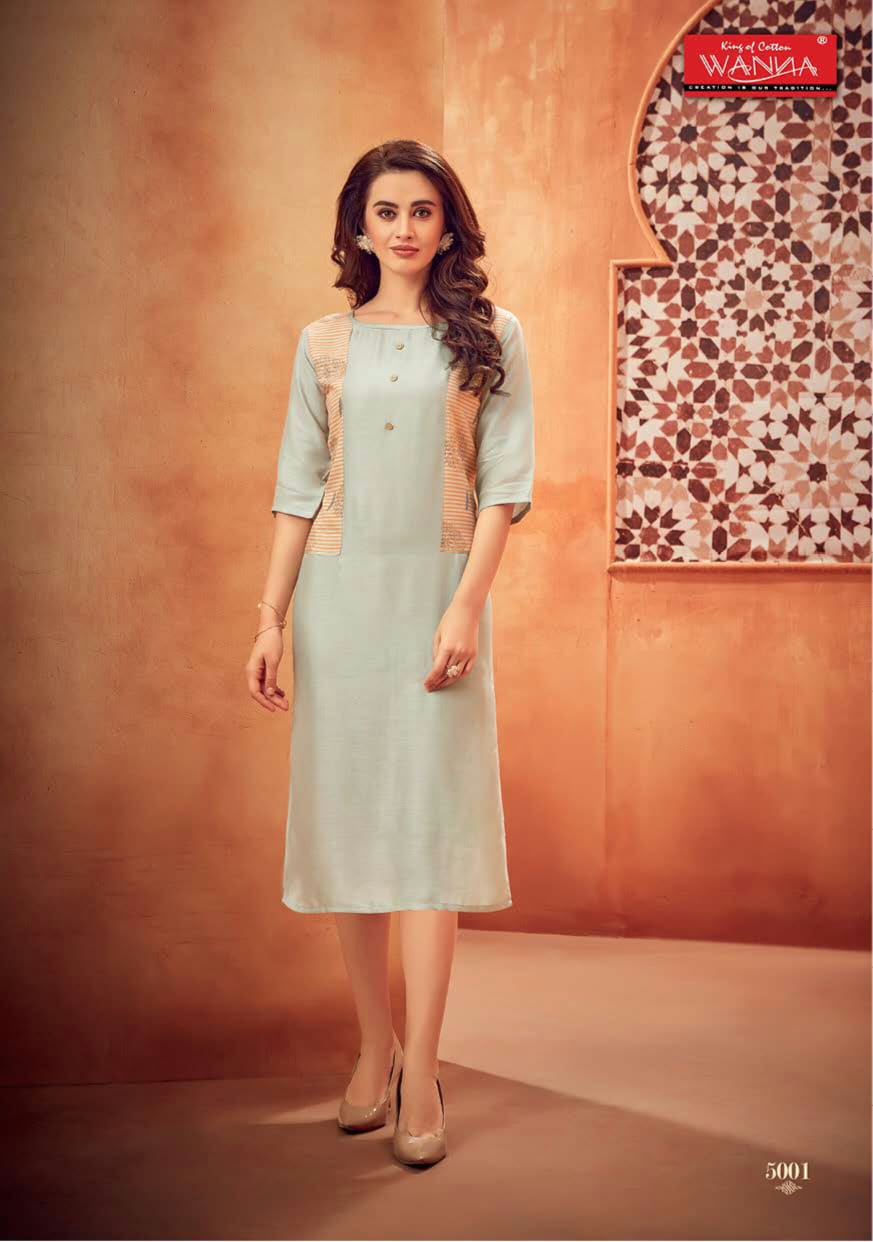 Wanna By Zoya Vol 5 Running Wear Printed Rayon Kurtis Catalogue.