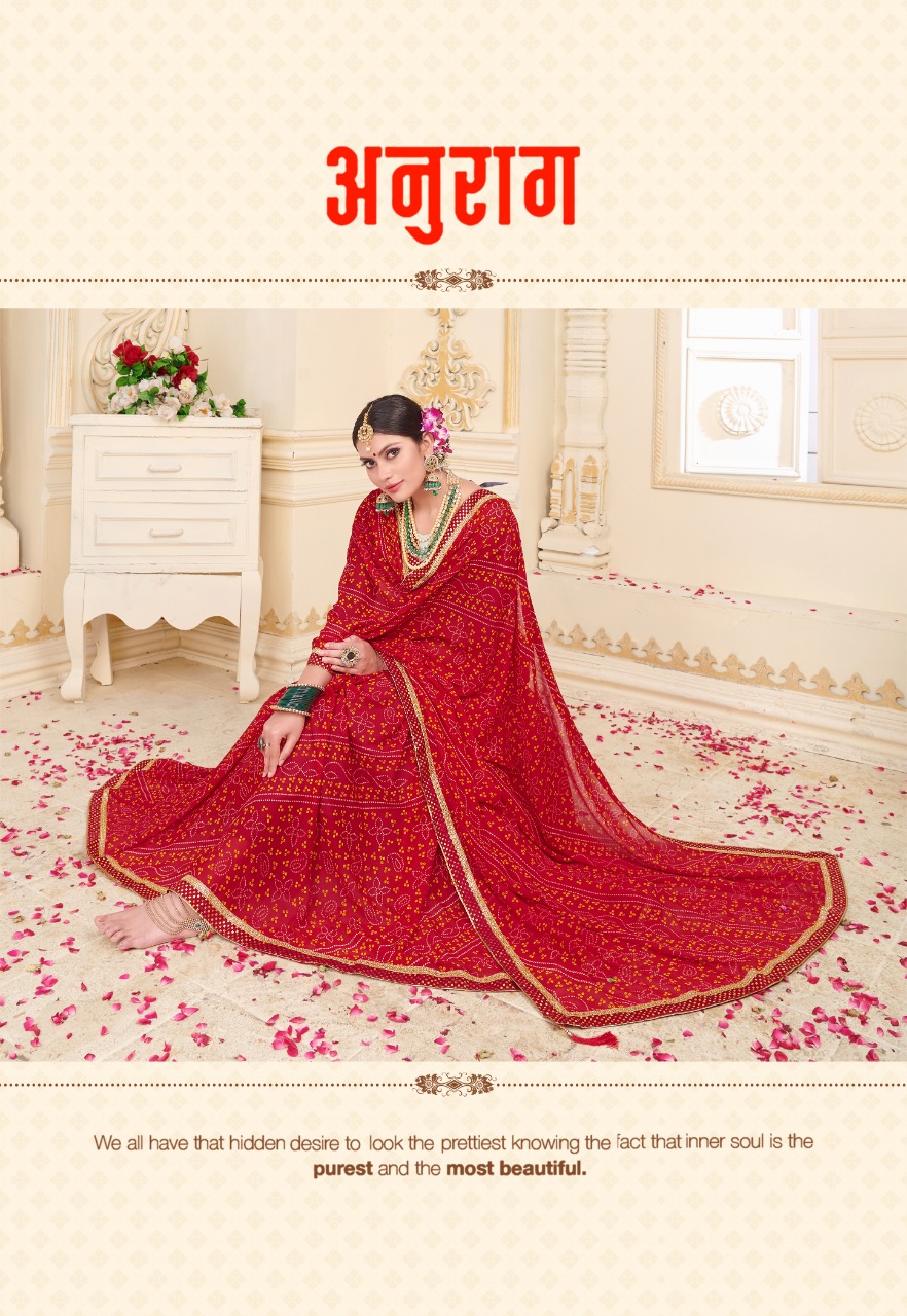 Kodas Present Bindiya Rennial Printed Leheriya Bandhani Style Sarees Catalogue
