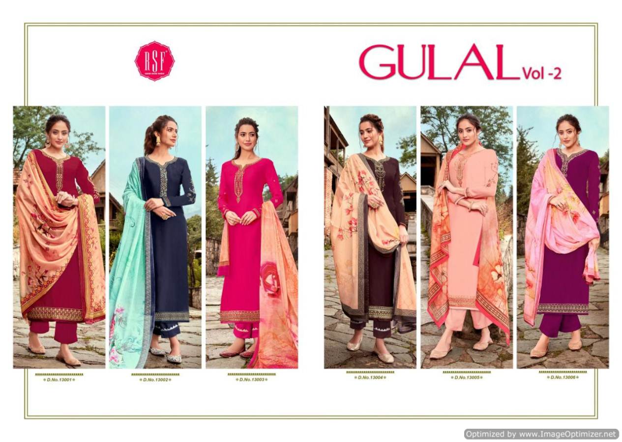 Rsf Gulal Vol 2 Designer Salwar Suits With Designer Dupatta Catalogue