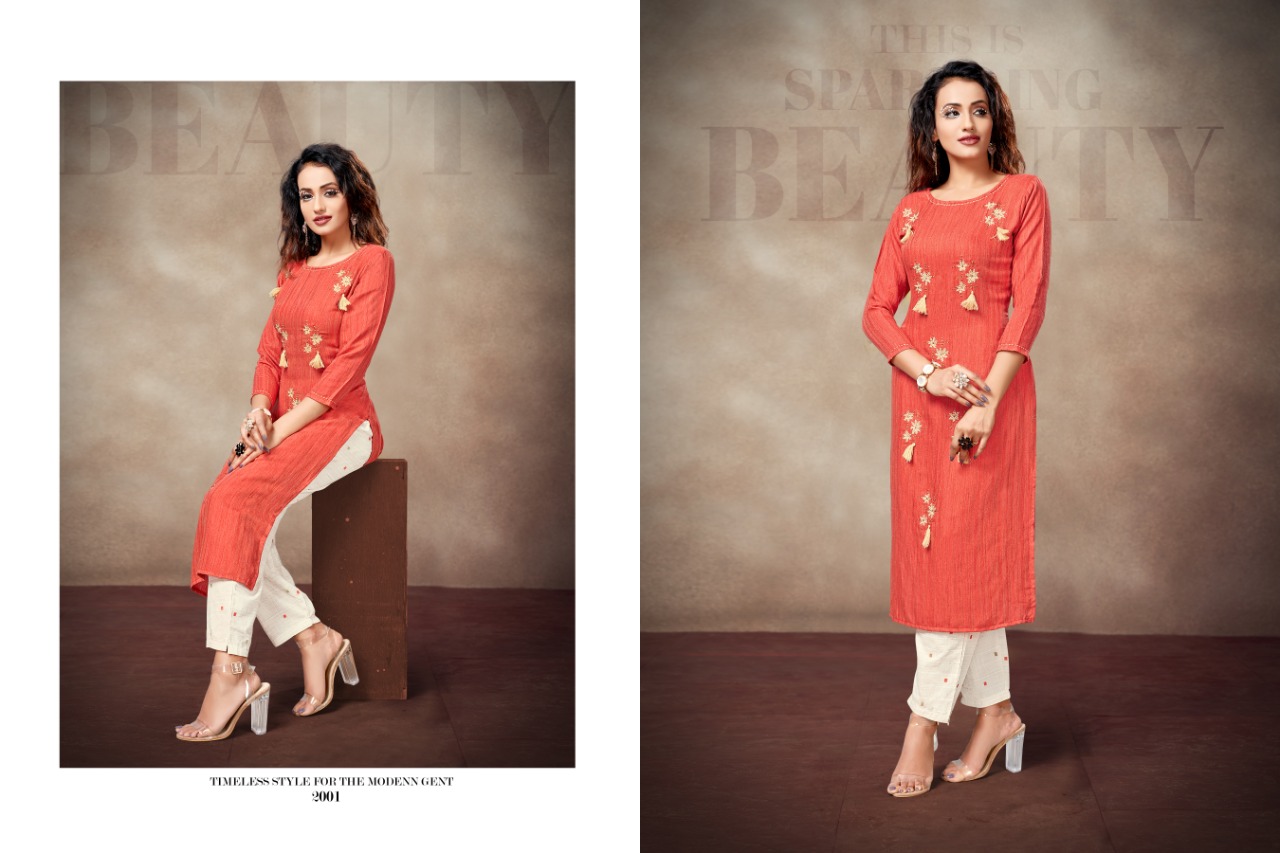Sitka Present Jeffery Designer Straight Cut Kurti Collection